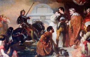 The Challenge Of Rodomont To Rogero by Henry Perronet Briggs Oil Painting