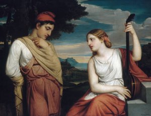 The Greek Lovers by Henry Peters Gray Oil Painting
