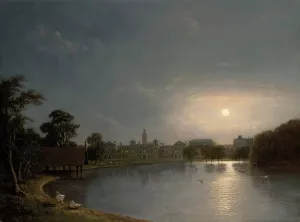 Horseguards Parade from St James's Park by Henry Pether Oil Painting