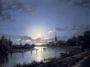 Marlow On Thames by Henry Pether Oil Painting