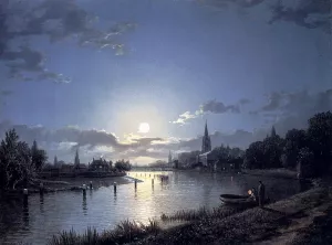 Marlow On Thames by Henry Pether Oil Painting