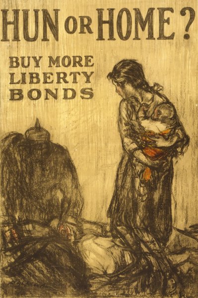 Hun or home, Buy more Liberty Bonds  by Henry Raleigh - Hand-Painted Oil Painting Reproduction