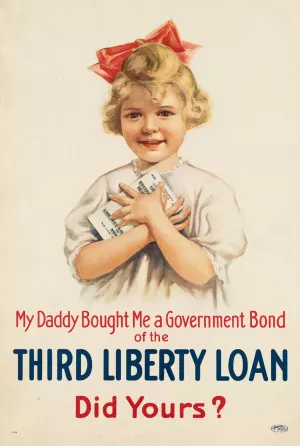 My daddy bought me a government bond of the Third Liberty Loan, did yours by Henry Raleigh Oil Painting