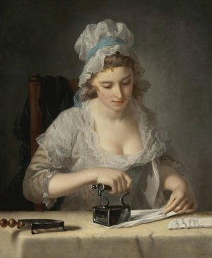 The Laundry Maid by Henry Robert Morland Oil Painting