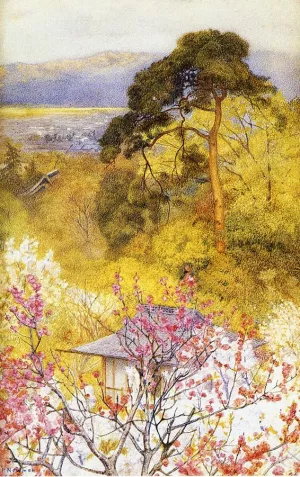 Cherry Blossom, Kyoto painting by Henry Roderick Newman