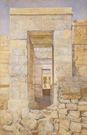 East Entrance, Room of Tiberius, Temple of Isis, Philae by Henry Roderick Newman Oil Painting