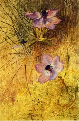 Florentine Wild Anemones by Henry Roderick Newman - Oil Painting Reproduction
