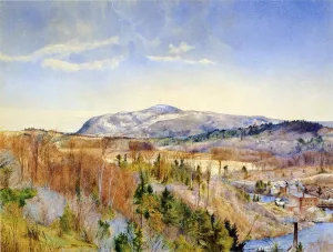 Mt. Everett from Monument Mountain in April by Henry Roderick Newman Oil Painting