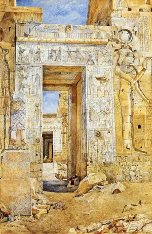 Portal of Nectanebus, Philae by Henry Roderick Newman - Oil Painting Reproduction