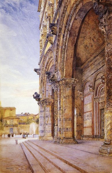 Main Product Photo of San Martino, Lucca Painting by Henry Roderick Newman