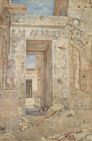 Temple on the Island of Philae by Henry Roderick Newman Oil Painting