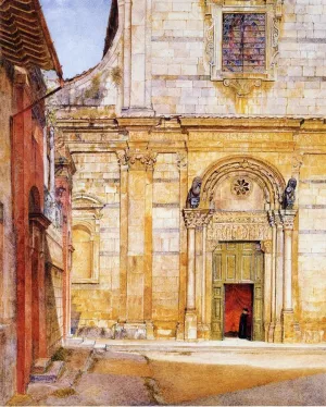 The Church of San Giovanni, Luca by Henry Roderick Newman - Oil Painting Reproduction