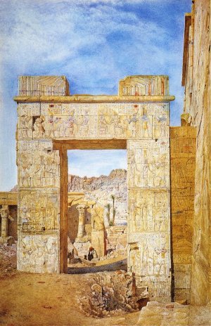 The Gateway of Philadelphus, Philae by Henry Roderick Newman Oil Painting