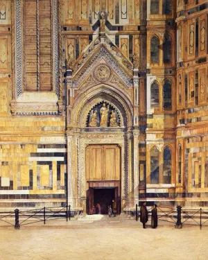 The South Door of the Duomo by Henry Roderick Newman Oil Painting
