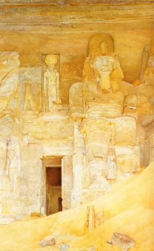 The Temple Door at Abu Simbel by Henry Roderick Newman Oil Painting