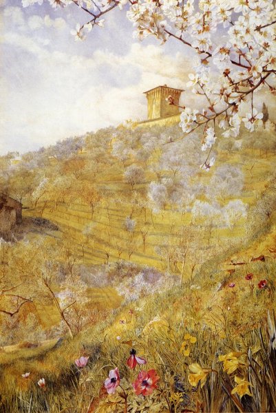 The Villa di Bellosguardo by Henry Roderick Newman - Hand-Painted Oil Painting Reproduction