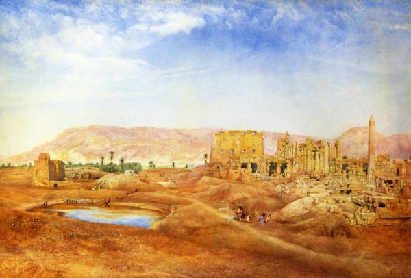 Main Product Photo of View at Karnak, Egypt Painting by Henry Roderick Newman
