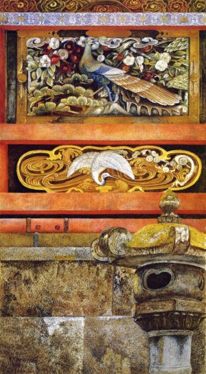 Wall Enclosing the Mausoleum of Ieyasu at Nikko by Henry Roderick Newman Oil Painting