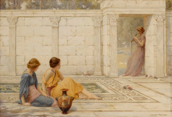 Melody by Henry Ryland - Hand-Painted Oil Painting Reproduction