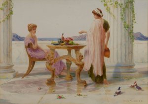 The Alfresco Repast by Henry Ryland Oil Painting