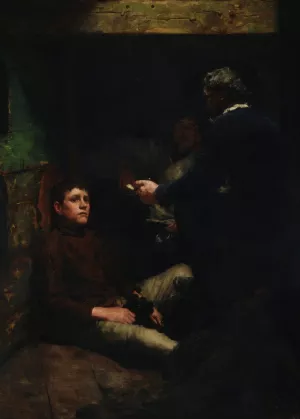 A sailor's yarn by Henry Scott Tuke Oil Painting