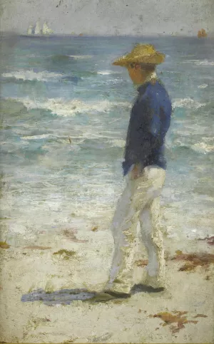 Looking Out To Sea by Henry Scott Tuke Oil Painting