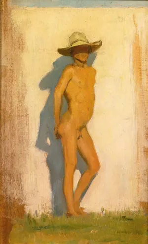Study Of An Italian Boy In Forti Dei Marmi by Henry Scott Tuke Oil Painting