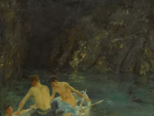 The Cavern by Henry Scott Tuke Oil Painting