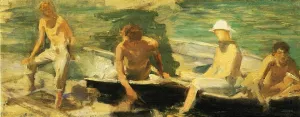 The Rowing Party painting by Henry Scott Tuke