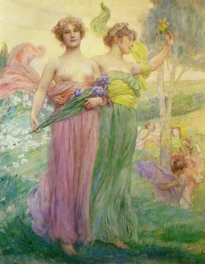 Floreal Oil painting by Henry Siddons Mowbray
