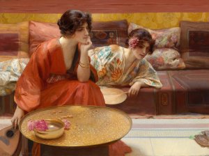 Idle Hours by Henry Siddons Mowbray Oil Painting