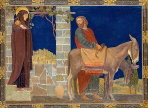 The Flight into Egypt by Henry Siddons Mowbray Oil Painting