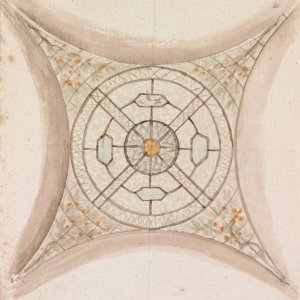 One of Four Sketches, of Ceilings, in the Vatican Gallery by Henry Swinburne Oil Painting