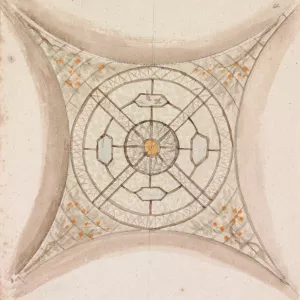 One of Four Sketches, of Ceilings, in the Vatican Gallery by Henry Swinburne Oil Painting