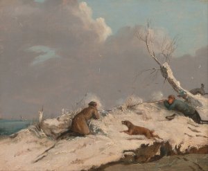 Duck Shooting in Winter by Henry Thomas Alken Oil Painting