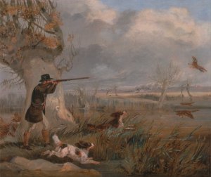 Duck Shooting by Henry Thomas Alken Oil Painting