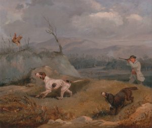 Grouse Shooting by Henry Thomas Alken Oil Painting