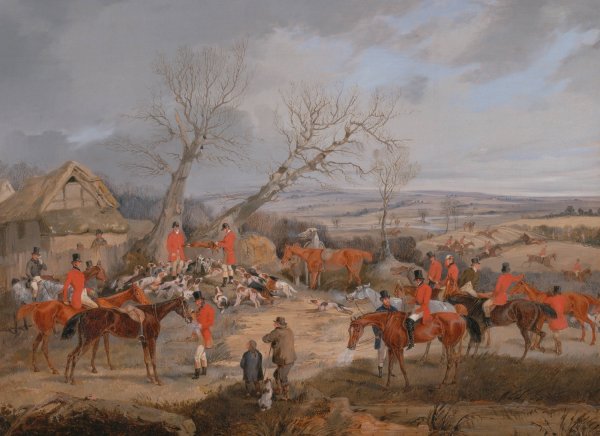 Hunting Scene: The Kill  by Henry Thomas Alken - Hand-Painted Oil Painting Reproduction