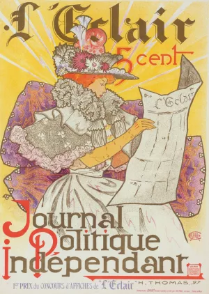 Affiche pour le journal 'l'eclair' by Henry Thomas Oil Painting