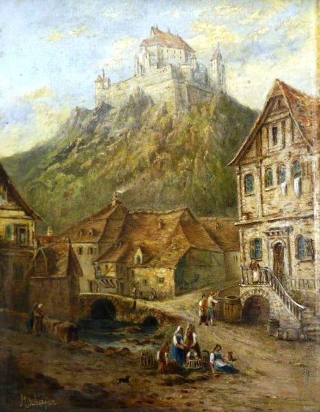 On the Rhine
 by Henry Thomas Schafer - Hand-Painted Oil Painting Reproduction