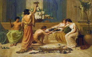 The Banquet by Henry Thomas Schafer Oil Painting