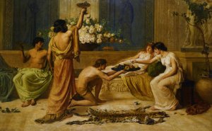 The Banquet Oil painting by Henry Thomas Schafer