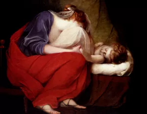 The Sleeping Child by Henry Thomson Oil Painting
