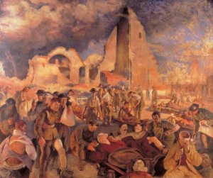 An Advanced Dressing Station in France, 1918 by Henry Tonks Oil Painting