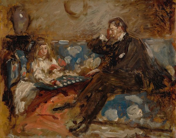 Main Product Photo of Hugh Hammersley and his daughter Eve Painting by Henry Tonks