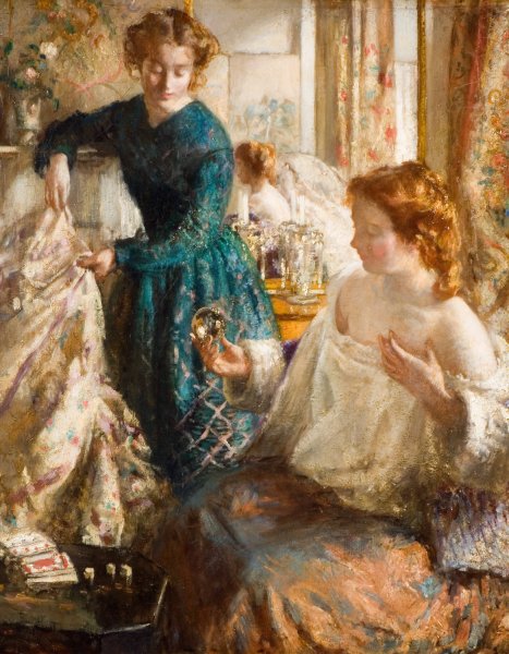 The Crystal Gazers  by Henry Tonks - Hand-Painted Oil Painting Reproduction