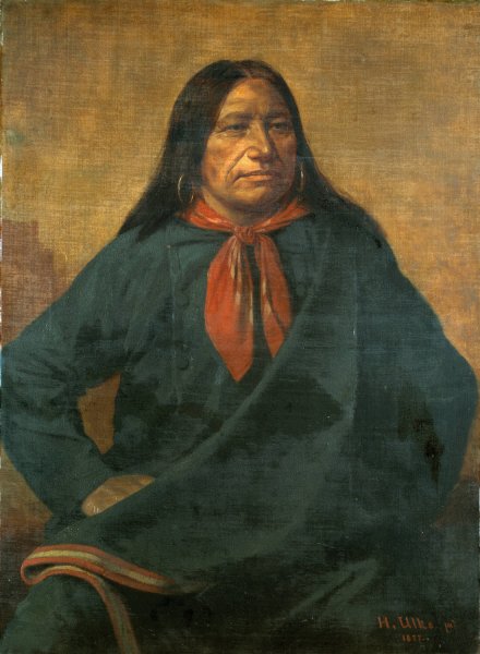 Spotted Tail  by Henry Ulke - Hand-Painted Oil Painting Reproduction