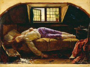 The Death of Chatterton by Henry Wallis Oil Painting