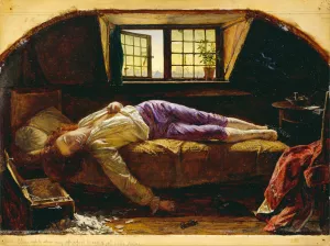 The Death of Chatterton by Henry Wallis Oil Painting
