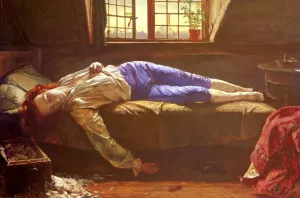 The Death of Chatterton painting by Henry Wallis